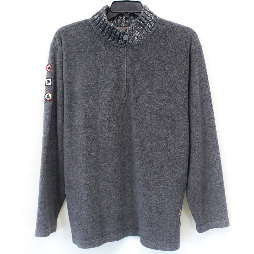 Disney Plus Gray Fleece Zip Neck Sweatshirt Top XXL